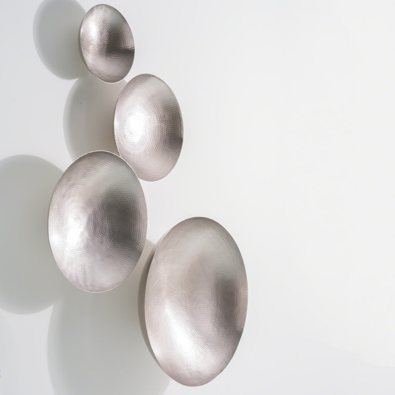 Indira Wall Bowl, 19" H x 19" W x 6" D, Antique Nickel