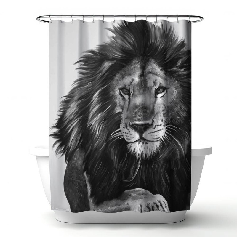 Chamniss – Polyester Shower Curtain, Dye Sublimation Print, 71" W × 74" L