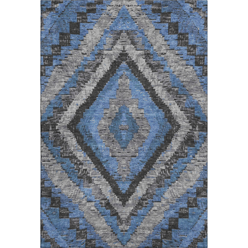Premium Machine Washable Mayfield AMF1890 Aztec Rug, Rectangle 8' x 10'