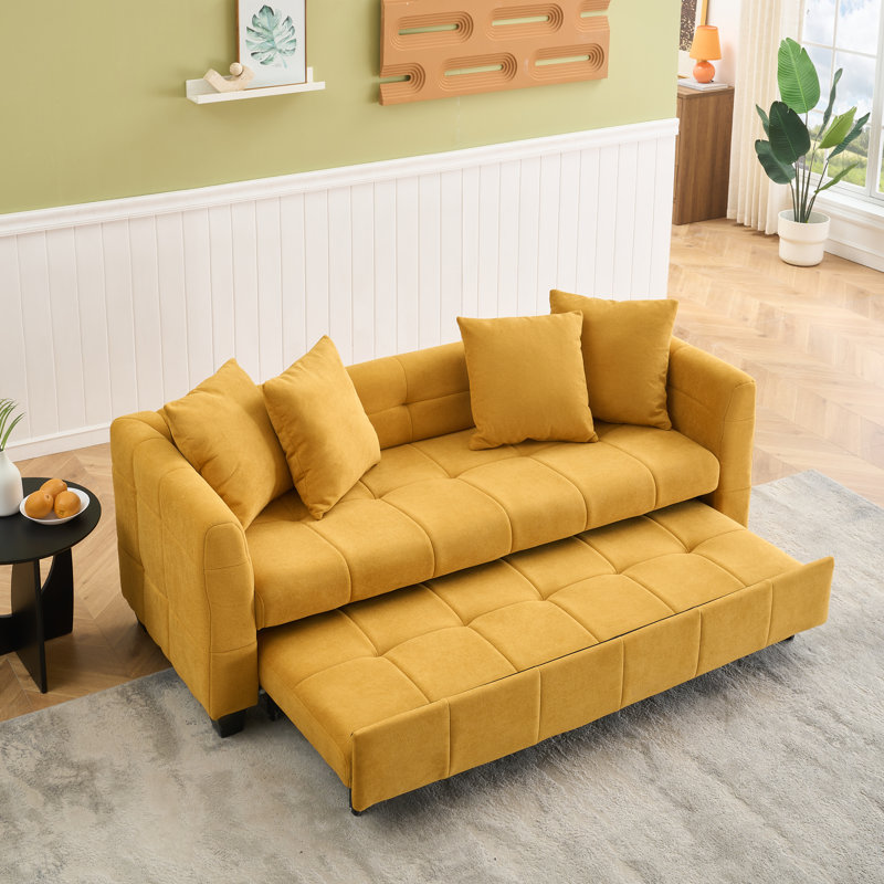 Canapé convertible à usage double Modern Sofahigh Aesthétique, Jaune