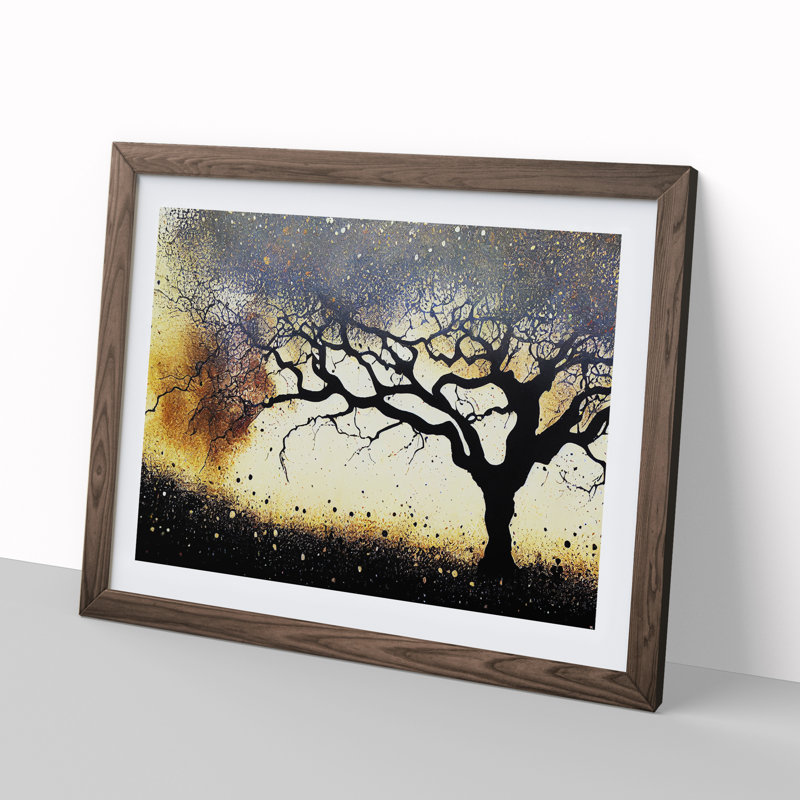 Delicious Oak Tree - Framed Print, 34cm H x 46cm W x 2cm D, Walnut