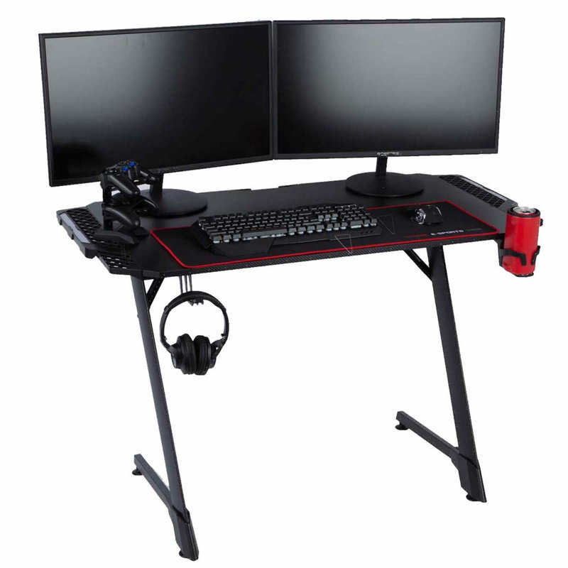 Bureau d'ordinateur en bois massif Iletta