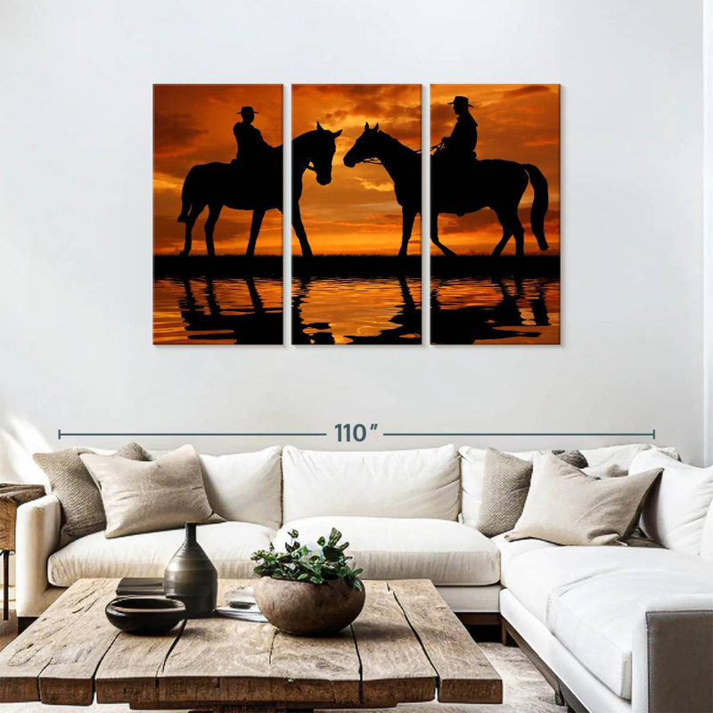 Lelar Cowboy Duo, 48" H x 74" W