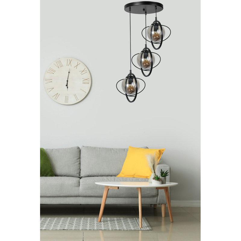 Chandle Chandelier, Fume/Black