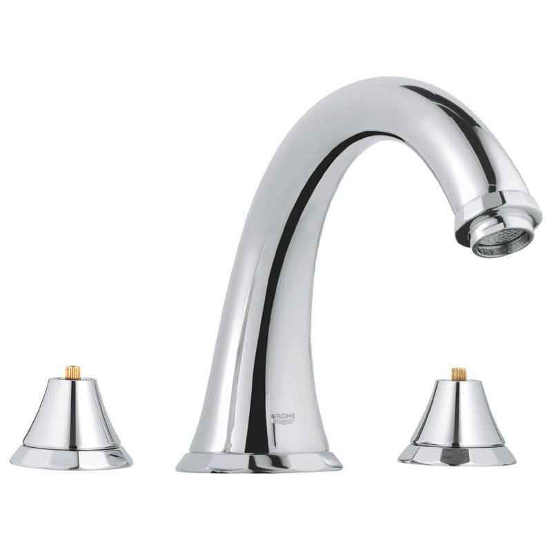Kensington Double Handle Deck Mounted Roman Tub Faucet, StarLight Chrome
