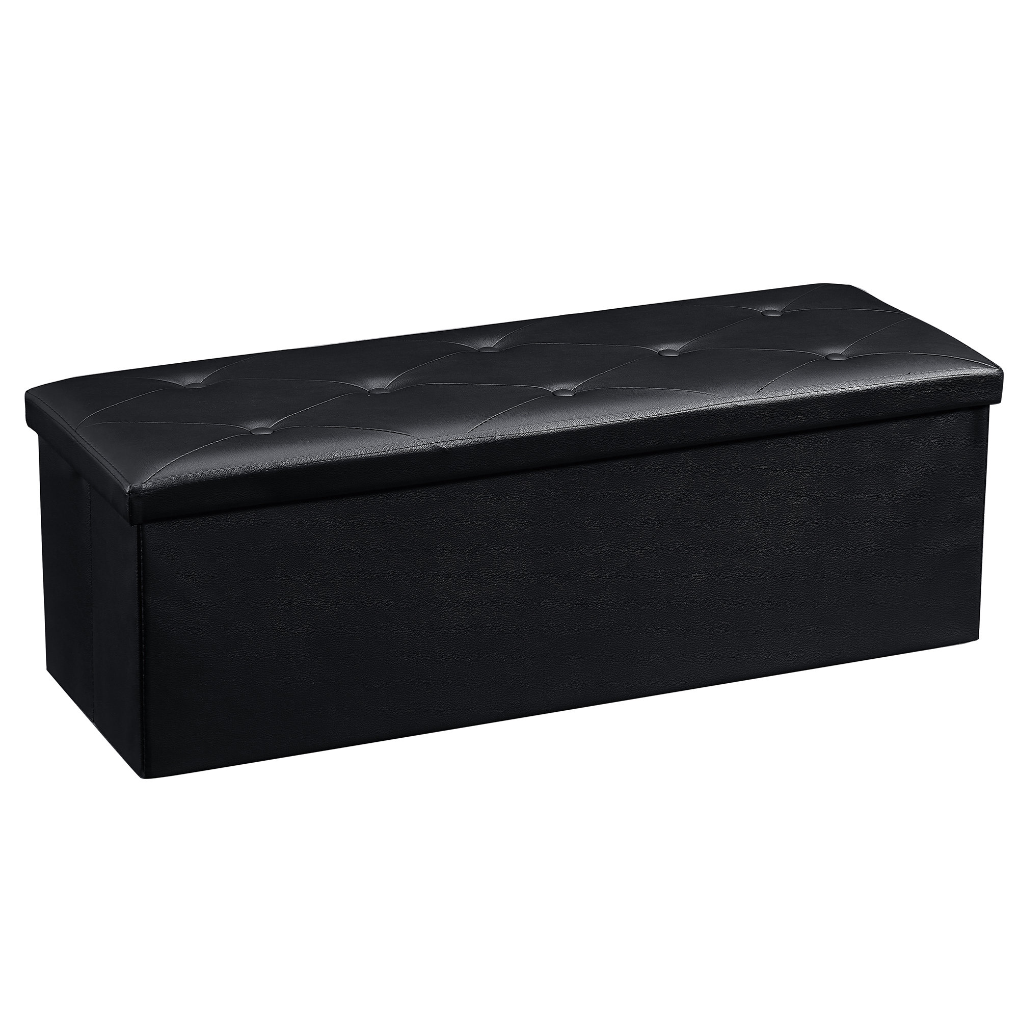 Ebern Designs 43 Inches Folding Storage Ottoman Bench, Storage Chest