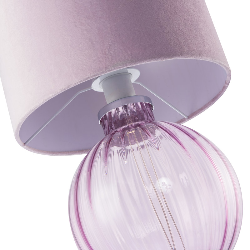 Glass Table Lamp, Purple, Purple