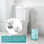 Ensemble d'accessoires de salle de bain en acrylique transparent - Conception antirouille et transparente - Comprend un distributeur de savon, un porte-brosse à dents, une tasse, un porte-savon et une brosse de toilette (bleu sarcelle)