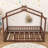 Akeiba Wood Bed House Bed Frame with Fence, for Kids, Teens-1095186118-1095186116