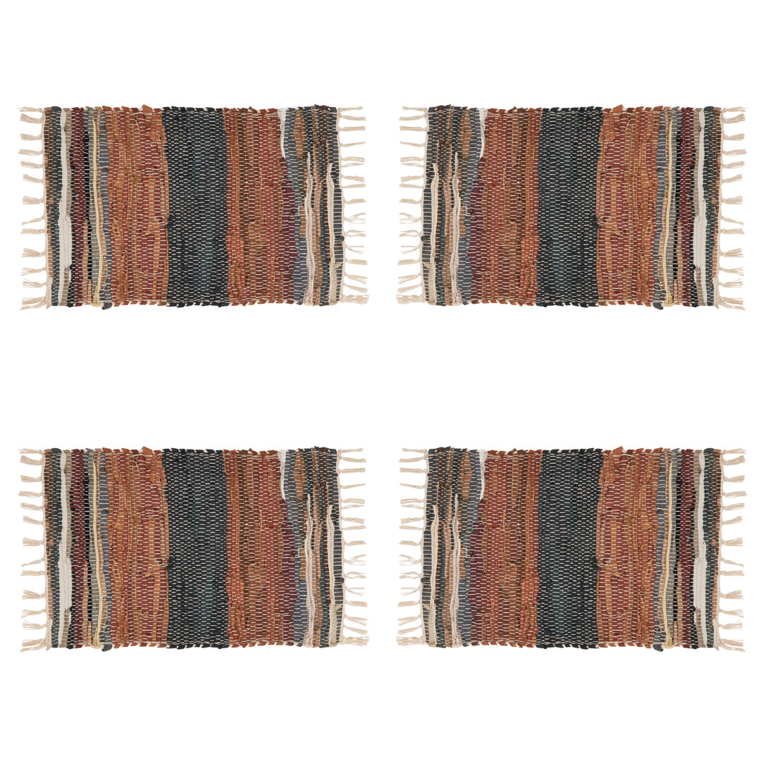 Grasty 4 Piece Leather Placemat Set (Set of 4) Bungalow Rose