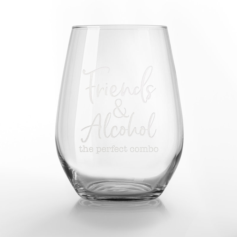 Jaydus Trinx 15 oz. Verre à vin sans pied en verre