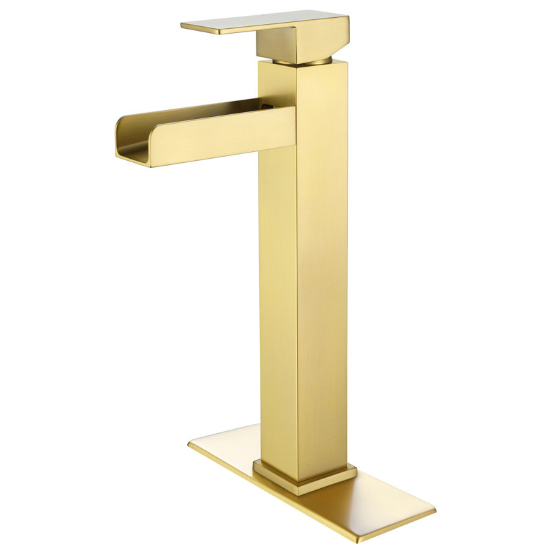 Robinet de salle de bain à un trou, Or brossé