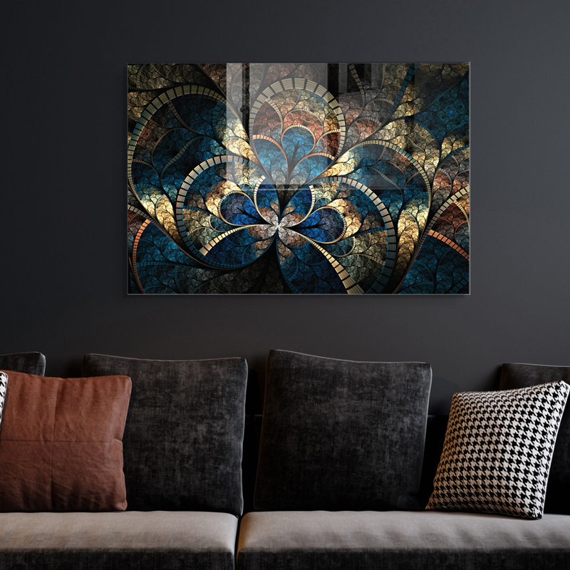 Superbe peinture murale en verre trempé 27,6 po x 39,4 po | 100% verre trempé, épaisseur: 0,16 pouce | Décoration élégante pour le salon ou le bureau, durable et facile à nettoyer, idée de cadeau parfaite
