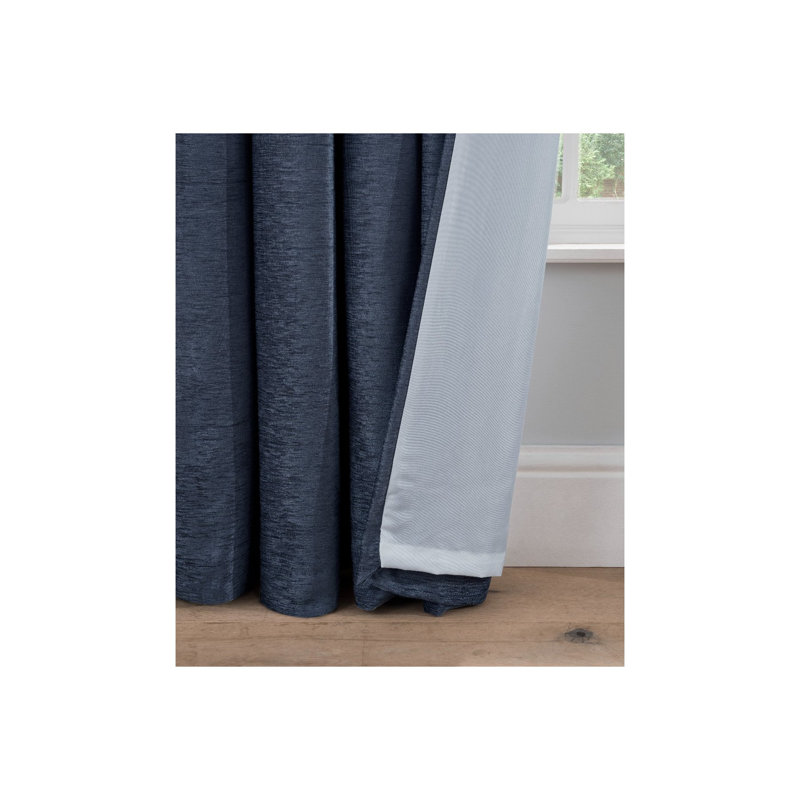 Avonell Room Darkening Curtain Panel Pair, 183 cm H x 117 cm W, Navy