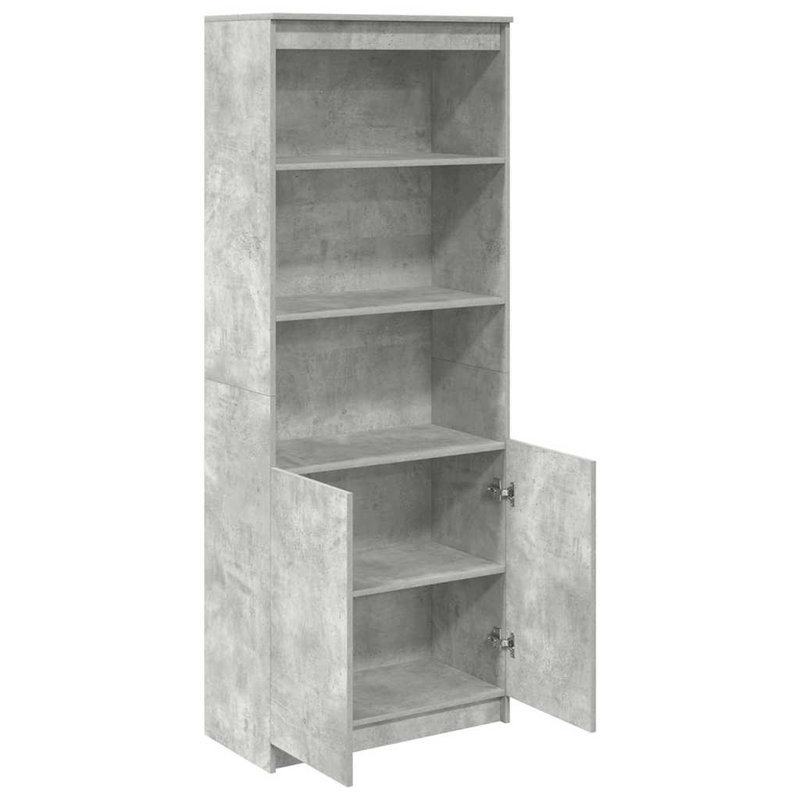 Highboard 70X35x180 Cm Engineered Wood, Concrete Grey