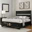 Lit Cevy, tiroirs de pied de lit avec accents scintillants-117559524