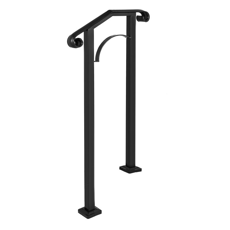 Rampe d'escalier en fer pour escalier, H 43,3 po x l 20,2 po x P 5,2 po