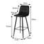 Holtzman Upholstered Velvet Adjustable Height Bar Stool with Solid Wood Frame