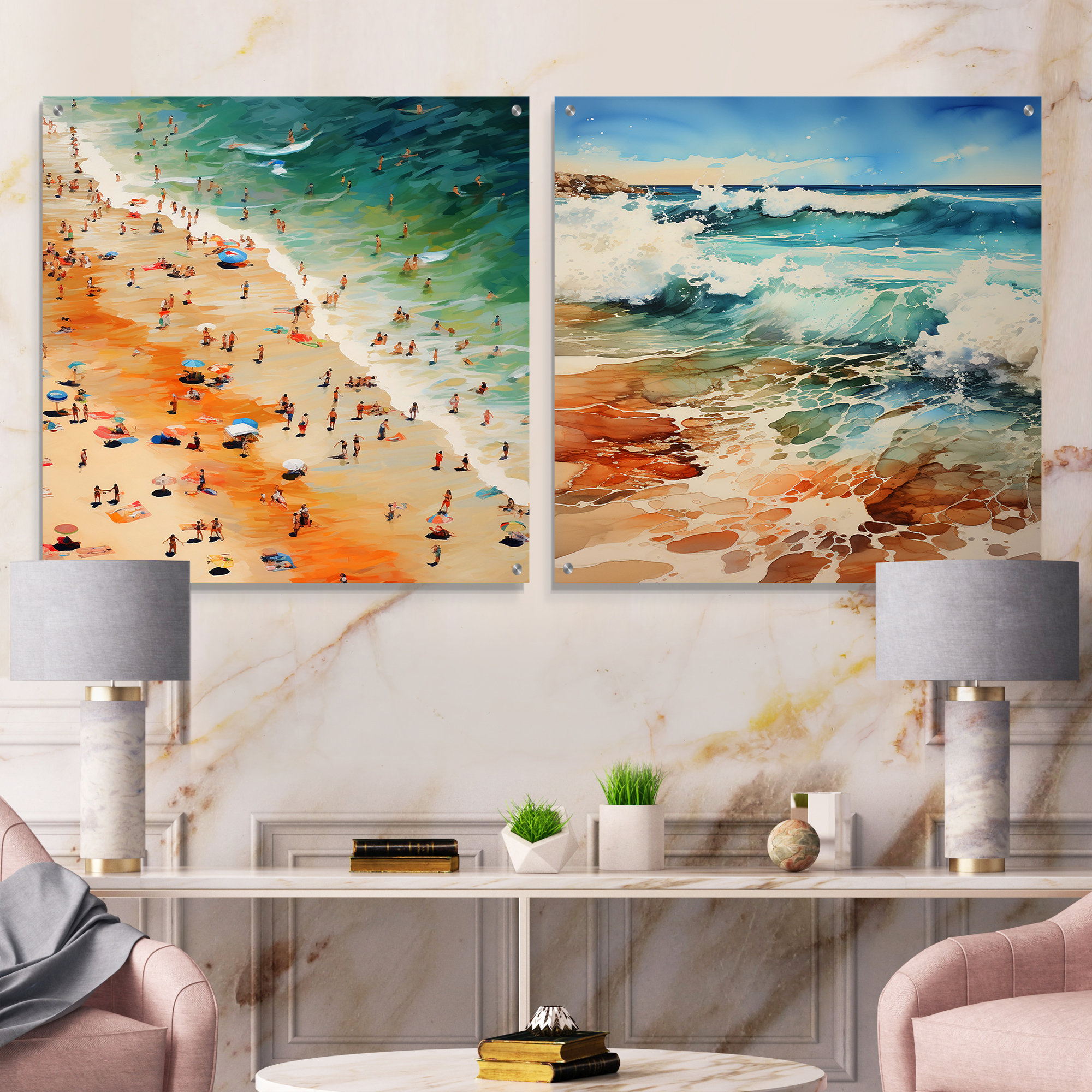Design Art Beach Photo Oceanic Rhythms XIV Coastal Beach Acrylic Wall