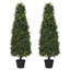 Topiaire artificiel, faux arbuste en pot en plastique noir-728354305-728725904