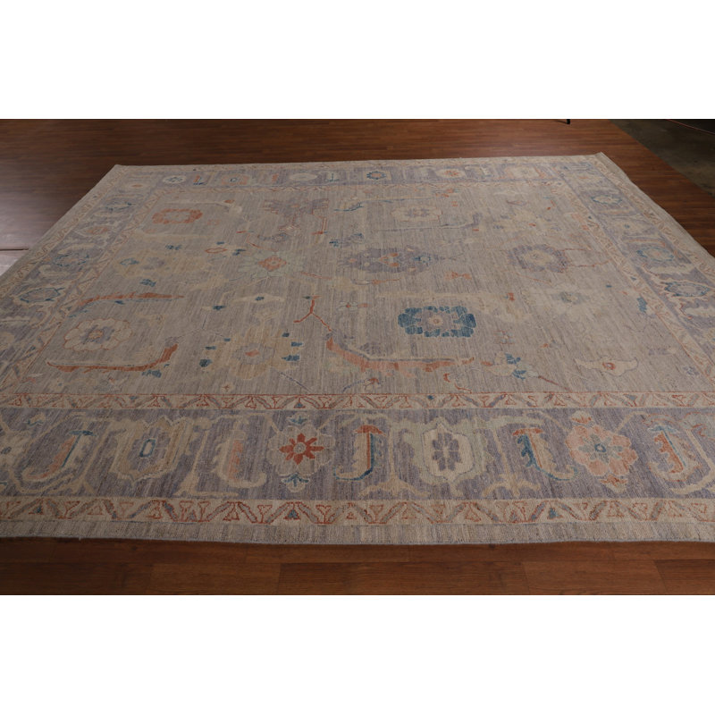 Vegetable Dye Oushak Turkish Area Rug 12