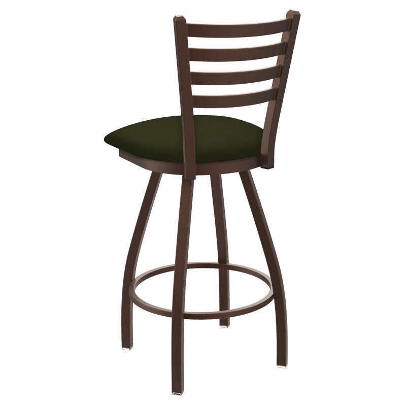 Tabouret de bar pivotant de 36" Evers, Bronze, Vinyle - pin Canter, Tabouret de comptoir (siège d'une hauteur de 25 p