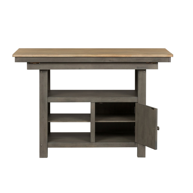Ensemble d'îlot de cuisine l 54 po avec tabourets pivotants Keswick 