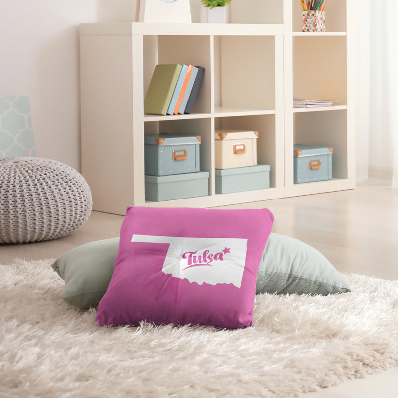 Coussin de sol touffeté nevada, 26 po x 26 po, Rose, Tulsa
