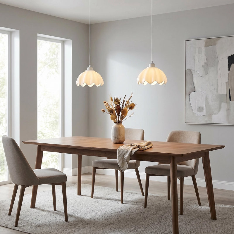 12 cm H Round Pendant Shade ( No Direct Attachment Method ) in White