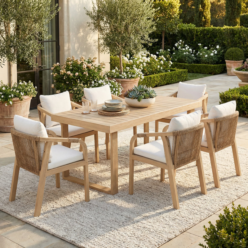 6 - Person Rectangular Outdoor Dining Set