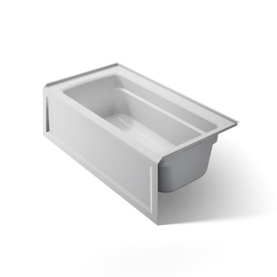 Archer 60" x 32" Acrylic Alcove Soaking Bathtub with Comfort Depth