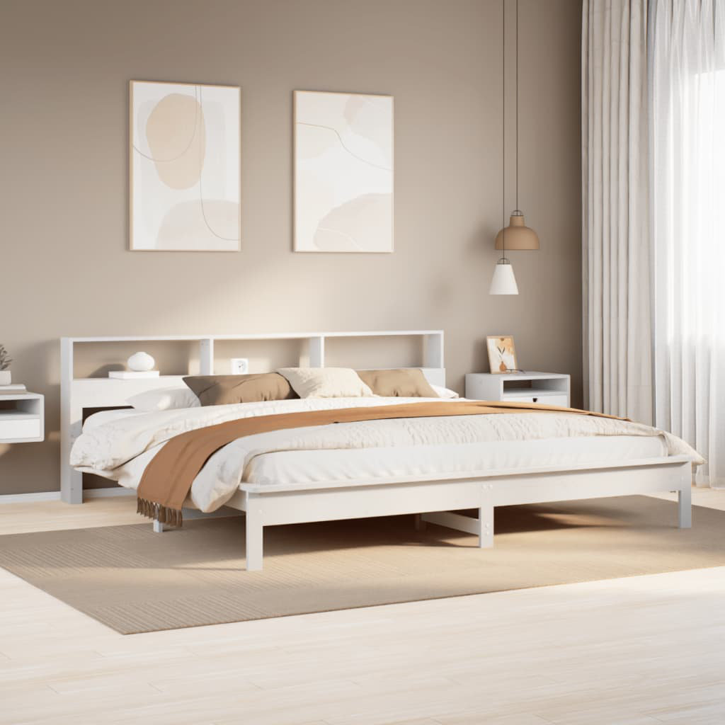 Natur Pur Bed Frame Without Mattress White 150X200 Cm King Size Solid Wood Pine