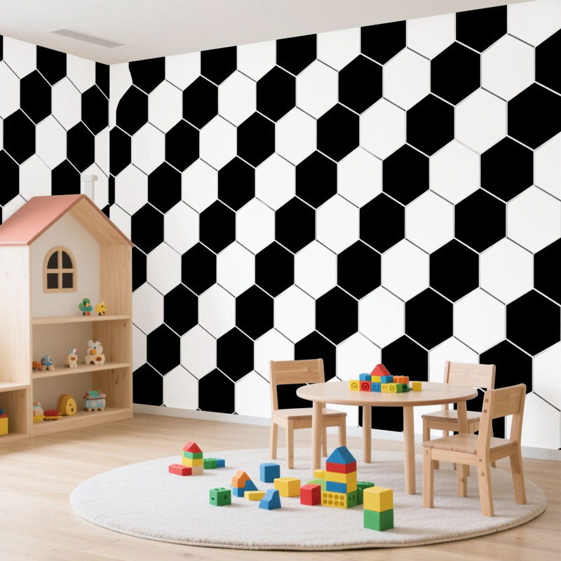 Papier peint adhésif pour chambre d'enfant Peel and Stick, 100" L x 144" W