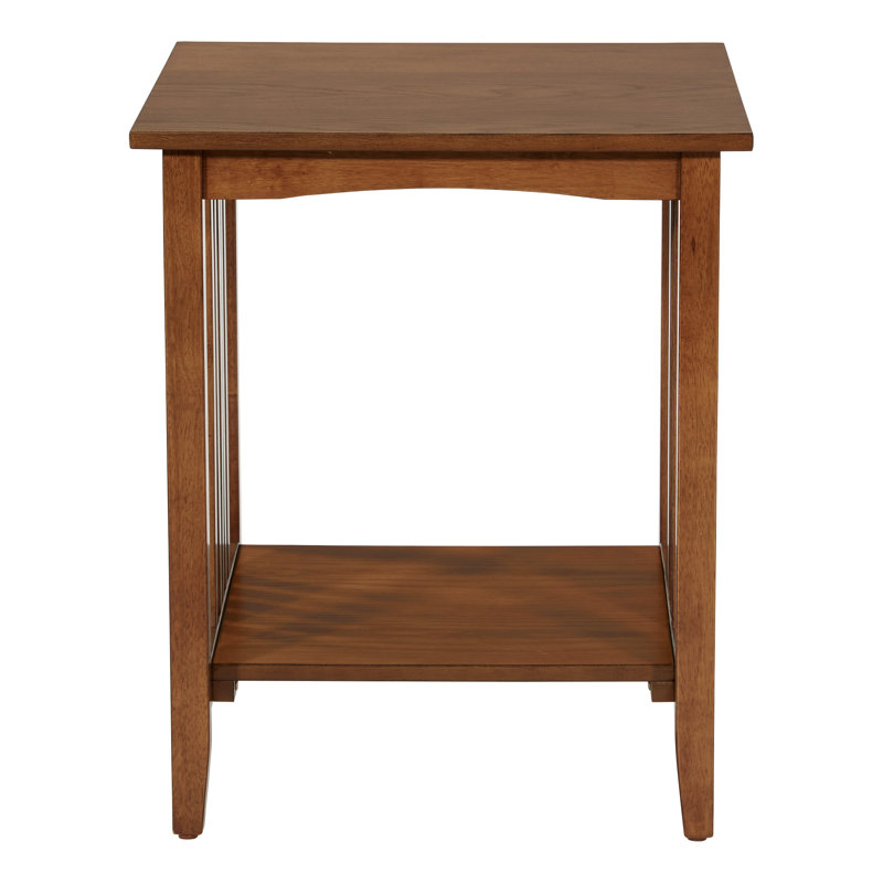 Wenger Solid Wood End Table, 24.25" H x 20.25" W x 20.25" D, Ash Brown