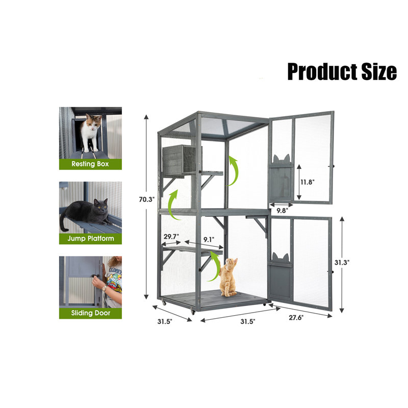 Cat Cage With Wheels