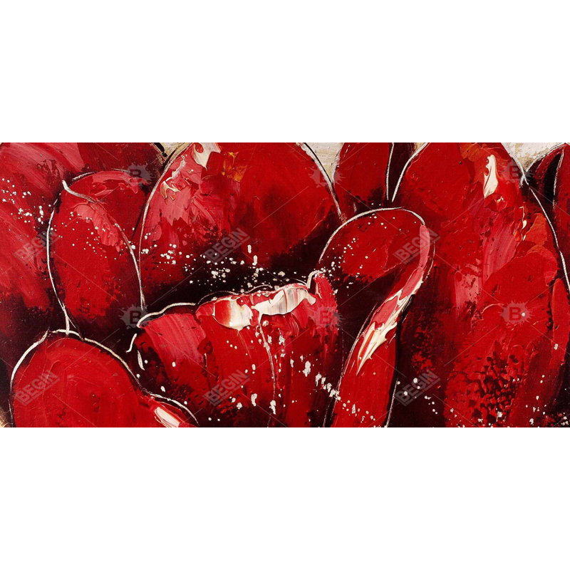 Red tulips closeup - 15.75"x31.50" Desk mat