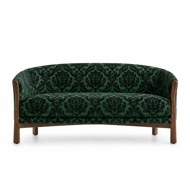 Damask Two Tone Velvet | Neiman Fabric, Emerald