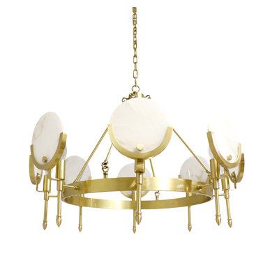 Vendome Marble & Brushed Gold Chandelier