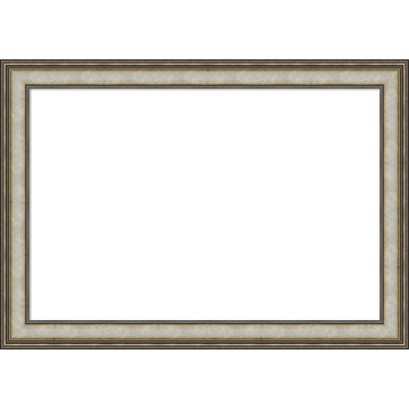 Mezzanine argent antique encadré tableau blanc effaçable, H 29 po x l 41 po