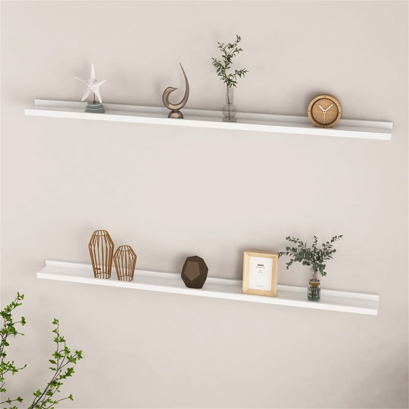 Lajarvis 2 Piece Picture Ledge Wall Shelf, 3 cm H x 115 cm W x 9 cm D, Beige