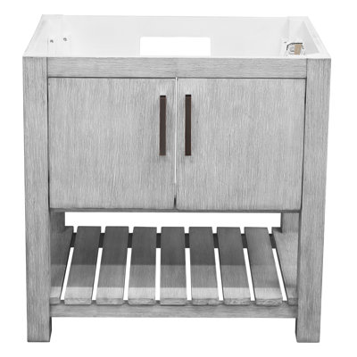 Meuble-lavabo 36 po avec comptoir en marbre de Carrare et lavabo, quincaillerie