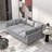 Kessi 6-Piece Upholstered Modern Chenille Fabric Modular Sectional Sofa With Ottoman-1559439477