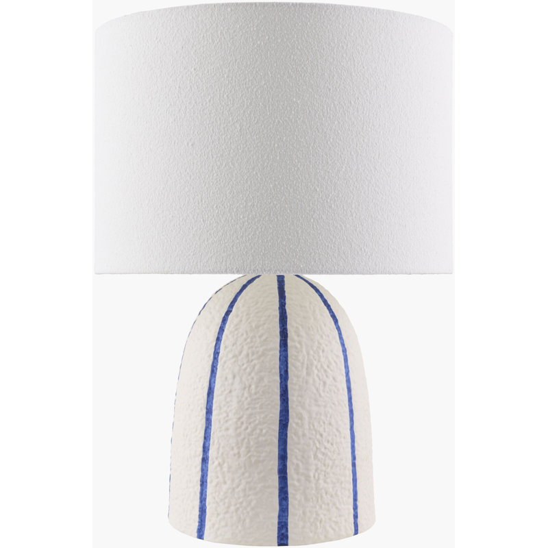 Lampe de table Gwendol, Beige / bleu foncé