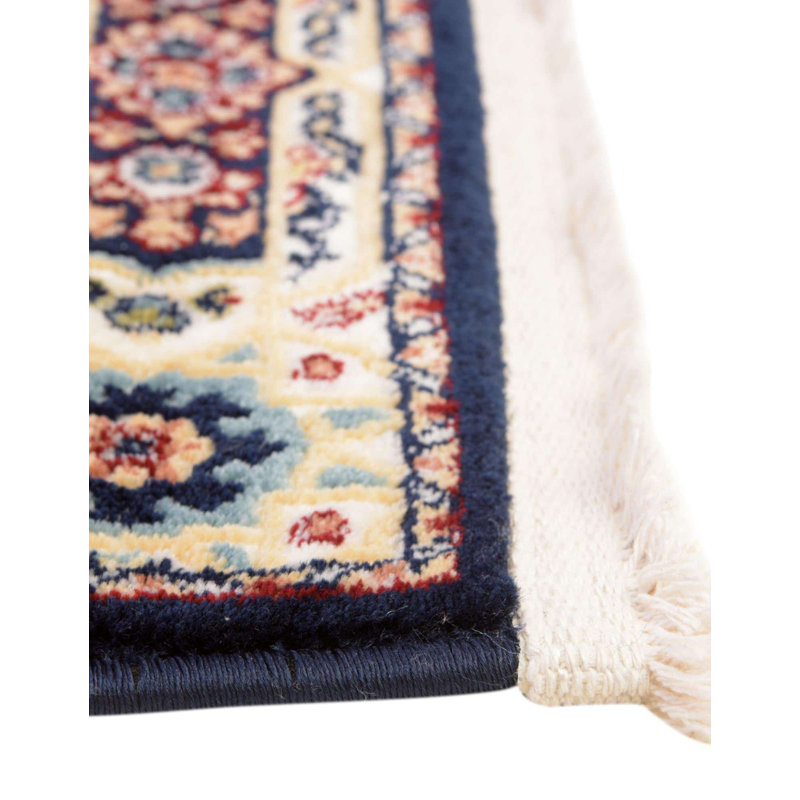 Jackson Oriental Indoor Rug, Square 7'10", Ivory/Navy