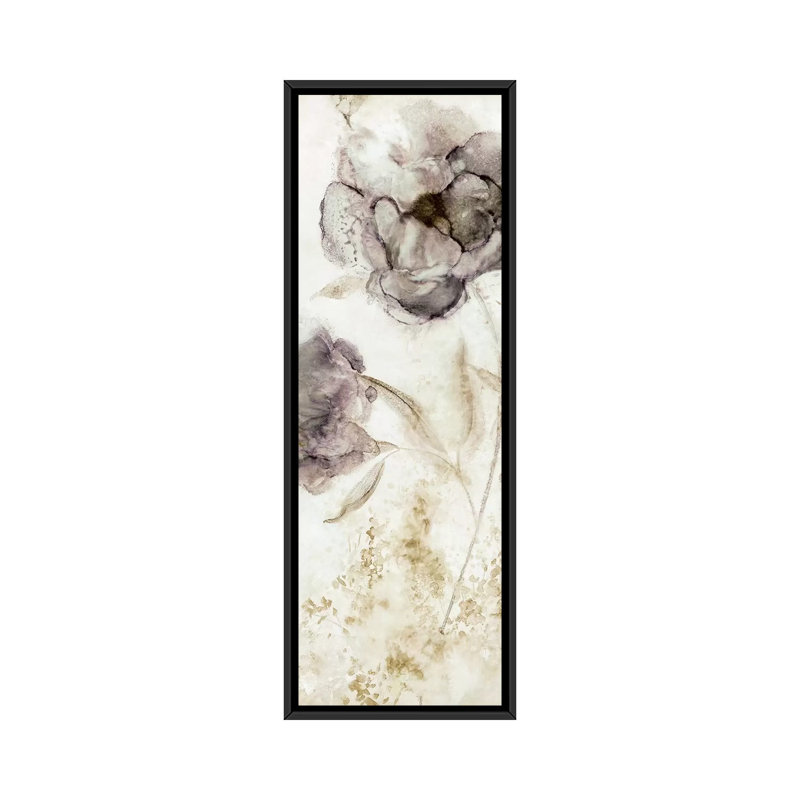 «Dawn Peony», reproduction sur toile, H 36 po x l 12 po x P 1,5 po, Toile avec cadre noir