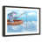 Black Woodgrain Flat Framed