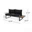 Ensemble de canapé d'extérieur en forme de V en aluminium 5 places, avec coussins