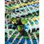 Tapis vert / bleu / blanc / noir / jaune en coton tissé à plat à la main Aberfeld-451586175