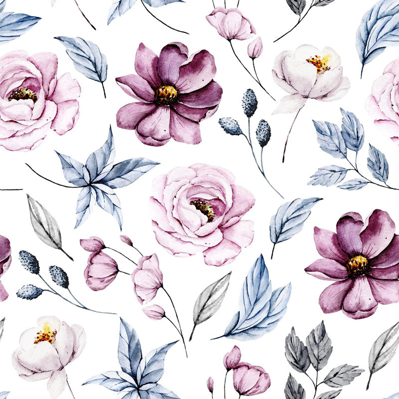 Panneau de papier peint adhésif L 18,75 pi x l 25 po Flowers
