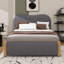 Lit plateforme tapissier avec pieds de support en bois et lit gigogne-1110932131-1110932128